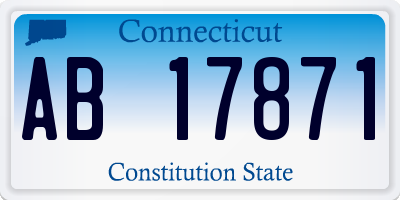 CT license plate AB17871