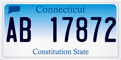 CT license plate AB17872