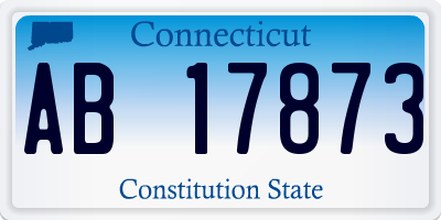 CT license plate AB17873