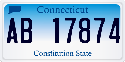 CT license plate AB17874