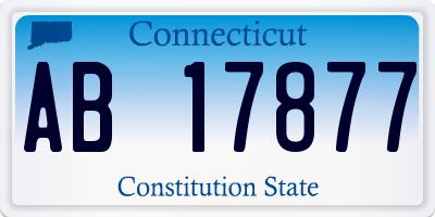 CT license plate AB17877