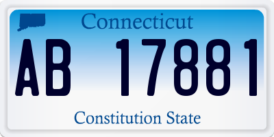 CT license plate AB17881