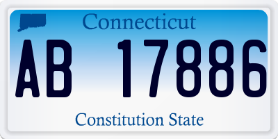 CT license plate AB17886