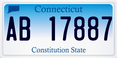 CT license plate AB17887