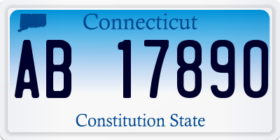 CT license plate AB17890