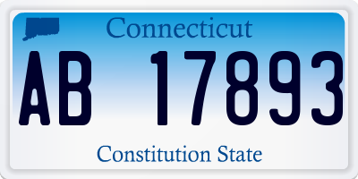 CT license plate AB17893