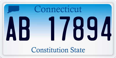 CT license plate AB17894