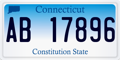 CT license plate AB17896