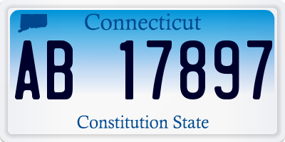 CT license plate AB17897