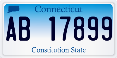 CT license plate AB17899