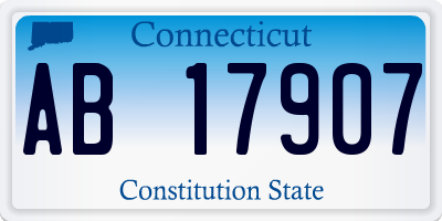 CT license plate AB17907