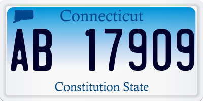 CT license plate AB17909