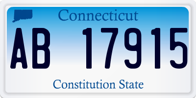 CT license plate AB17915