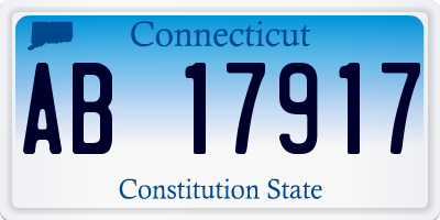 CT license plate AB17917