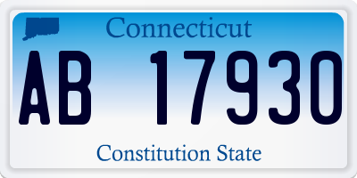 CT license plate AB17930