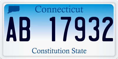 CT license plate AB17932