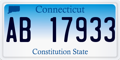 CT license plate AB17933