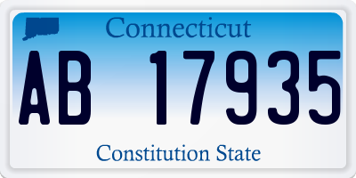 CT license plate AB17935