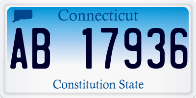 CT license plate AB17936