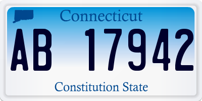 CT license plate AB17942