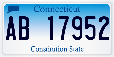 CT license plate AB17952