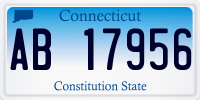 CT license plate AB17956