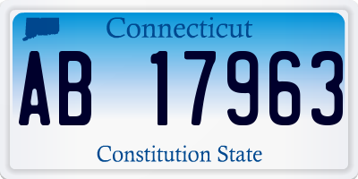 CT license plate AB17963