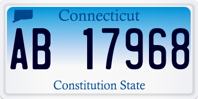 CT license plate AB17968