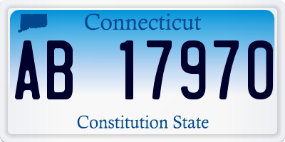 CT license plate AB17970