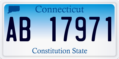 CT license plate AB17971