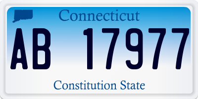 CT license plate AB17977