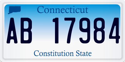 CT license plate AB17984