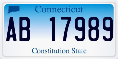 CT license plate AB17989