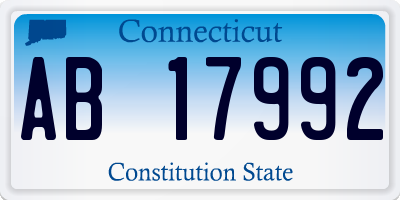 CT license plate AB17992