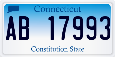 CT license plate AB17993