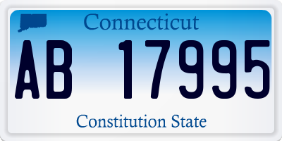 CT license plate AB17995