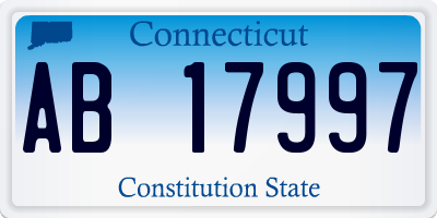 CT license plate AB17997