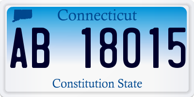 CT license plate AB18015