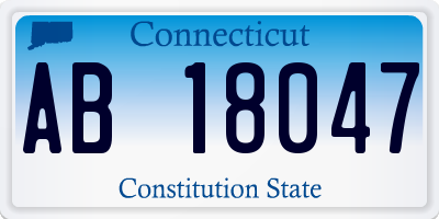 CT license plate AB18047