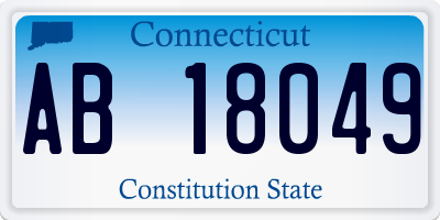 CT license plate AB18049