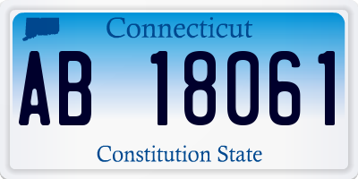 CT license plate AB18061