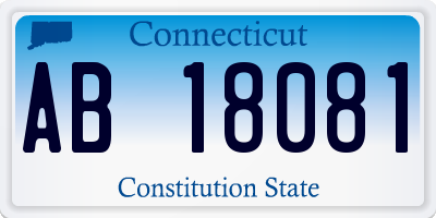 CT license plate AB18081