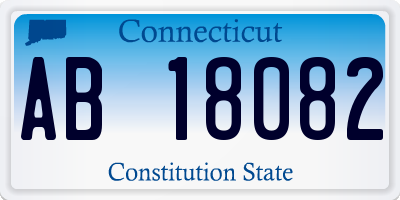 CT license plate AB18082