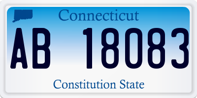 CT license plate AB18083
