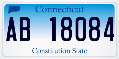 CT license plate AB18084