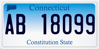 CT license plate AB18099