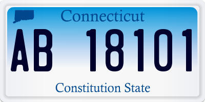 CT license plate AB18101