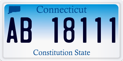 CT license plate AB18111