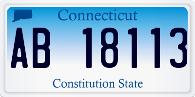 CT license plate AB18113