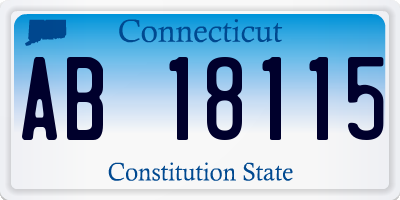 CT license plate AB18115